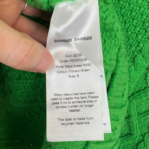 Samsoe Samsoe Kaya Rare Wool Blend Knit Sleevless Mock Neck Dress Small - Picture 7 of 8